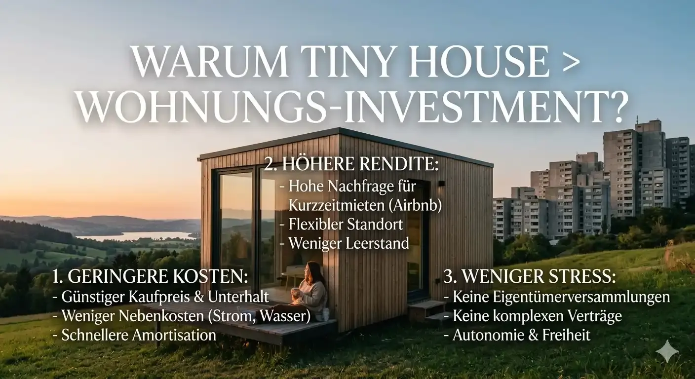 Tiny House vs. Eigentumswohnung als Kapitalanlage – Rendite, Steuer & Aufwand im Vergleich 2026