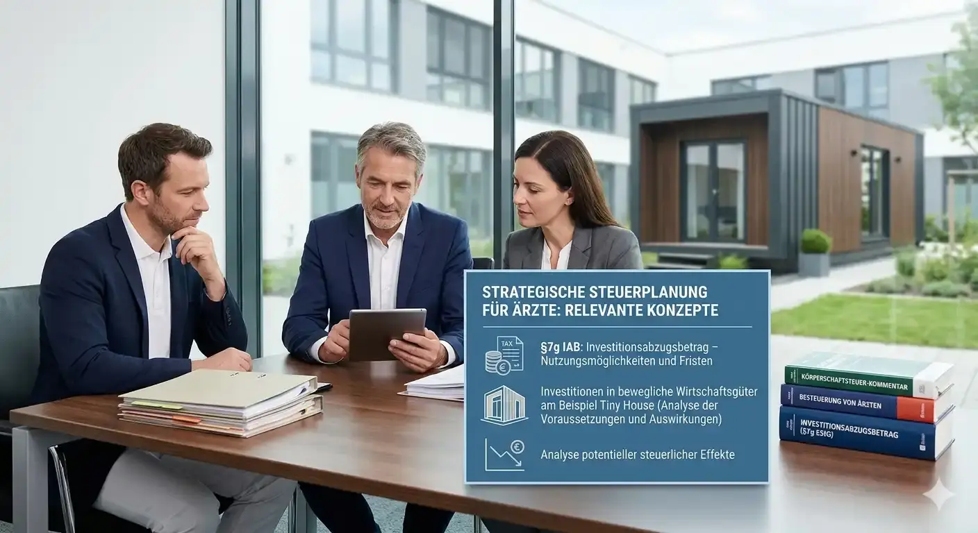 Steuern sparen als Arzt: §7g IAB und Tiny House als Kapitalanlage – bis zu 39.500 € Steuervorteil