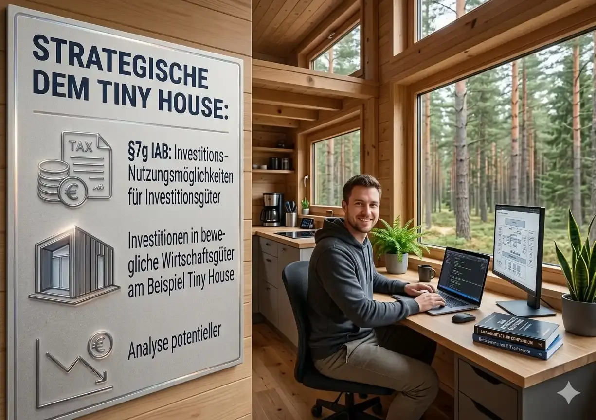 Steuern sparen als IT-Freelancer: §7g IAB und Tiny House als Kapitalanlage – bis zu 39.500 € Steuervorteil
